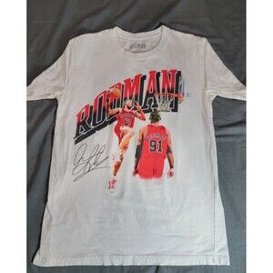 NBA Dennis Rodman Chicago Bulls T-Shirt Medium Retro Graphic Tee 91 NBA Legend
